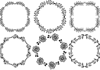 Hand Drawn Style Frames Set - бесплатный vector #378183